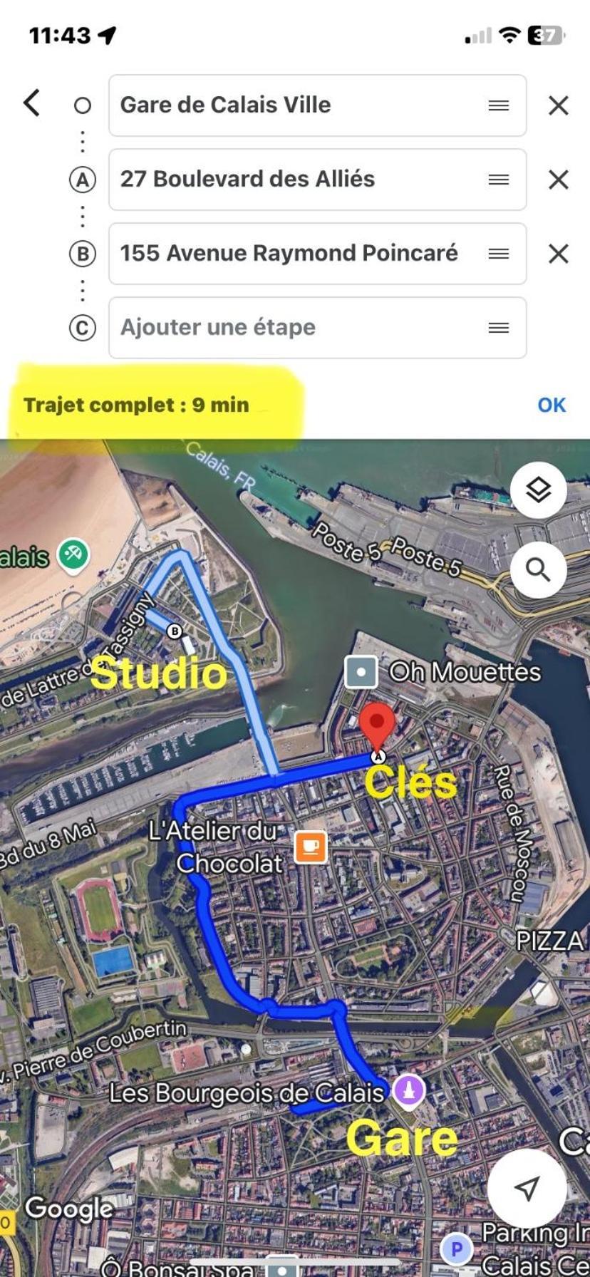 Studio Horizon Bleu, Vue Mer Calais Eksteriør billede